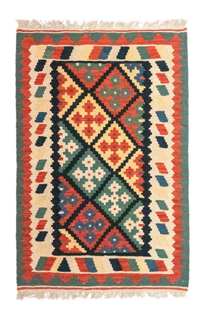 Kelim Fars Teppich 82x123cm - mehrfarbig