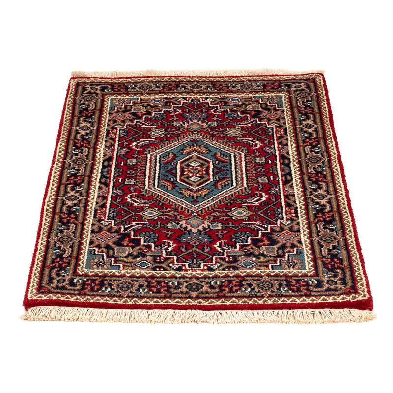 Indo Bidjar Teppich 60x90cm - Orientteppich - dunkelrot