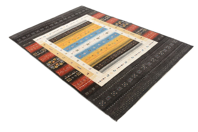 Indo Loribaft Teppich 143x212cm - Wollteppich - mehrfarbig