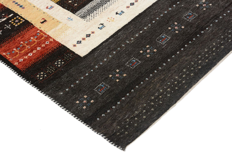 Indo Loribaft Teppich 143x212cm - Wollteppich - mehrfarbig