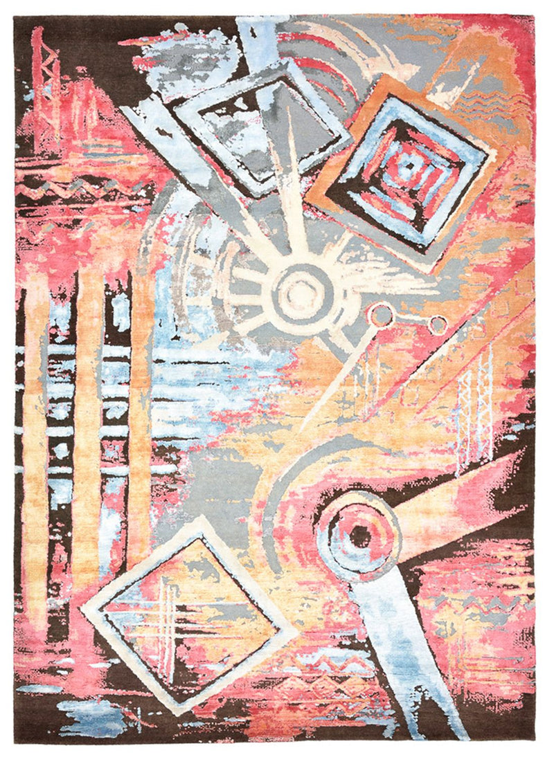 Designer Teppich 171x239cm - mehrfarbig
