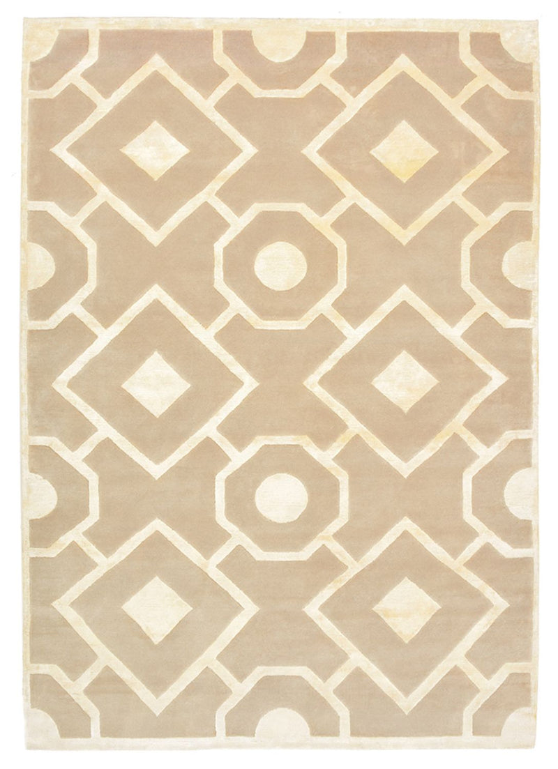 Designer Teppich - 170 x 240 cm - dunkelbeige