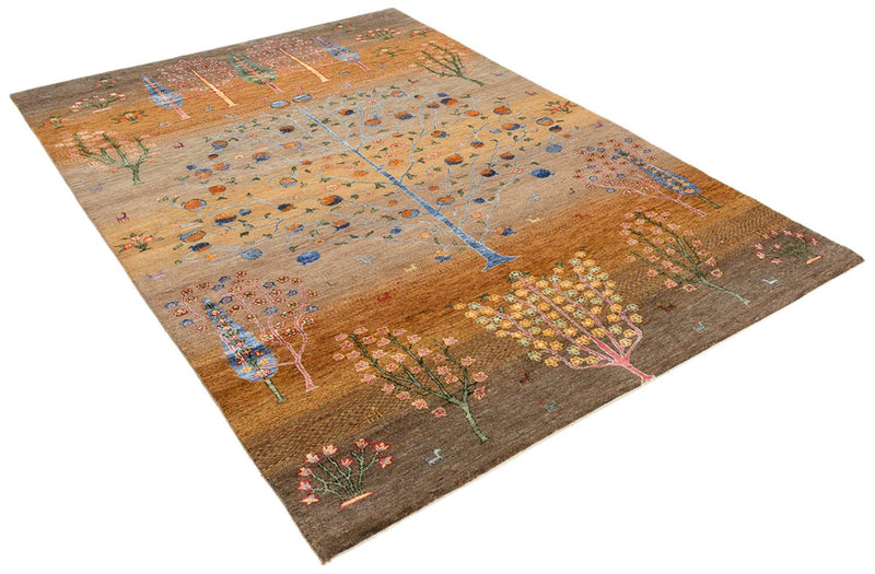 Indo Loribaft Teppich 174x244cm - Wollteppich - mehrfarbig