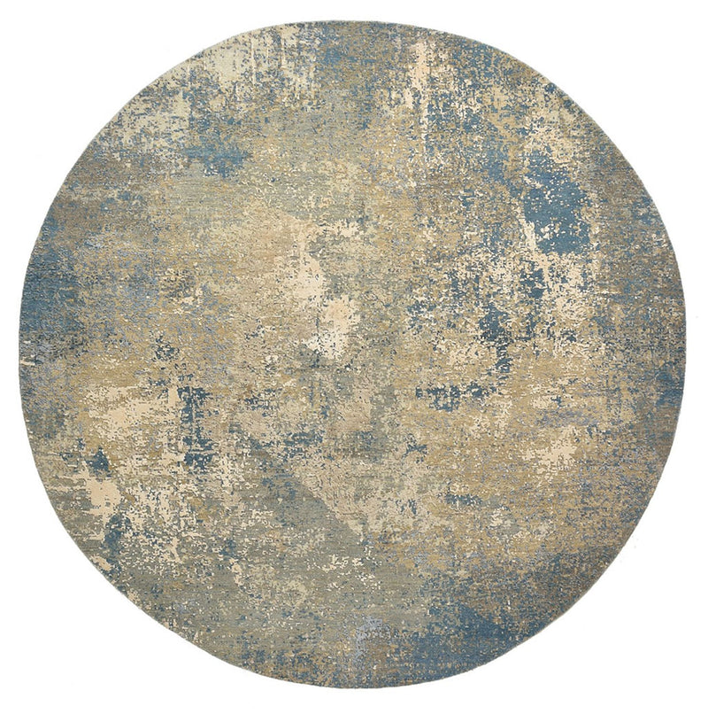 Designer Teppich rund  - 199 x 201 cm - sand