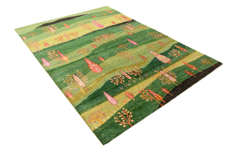 Gabbeh Teppich - Loribaft Indus - 172 x 247 cm - grün