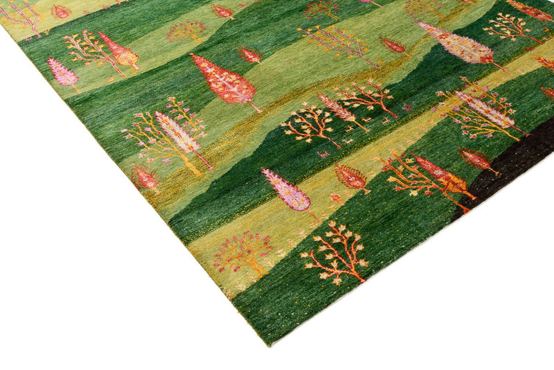 Gabbeh Teppich - Loribaft Indus - 172 x 247 cm - grün