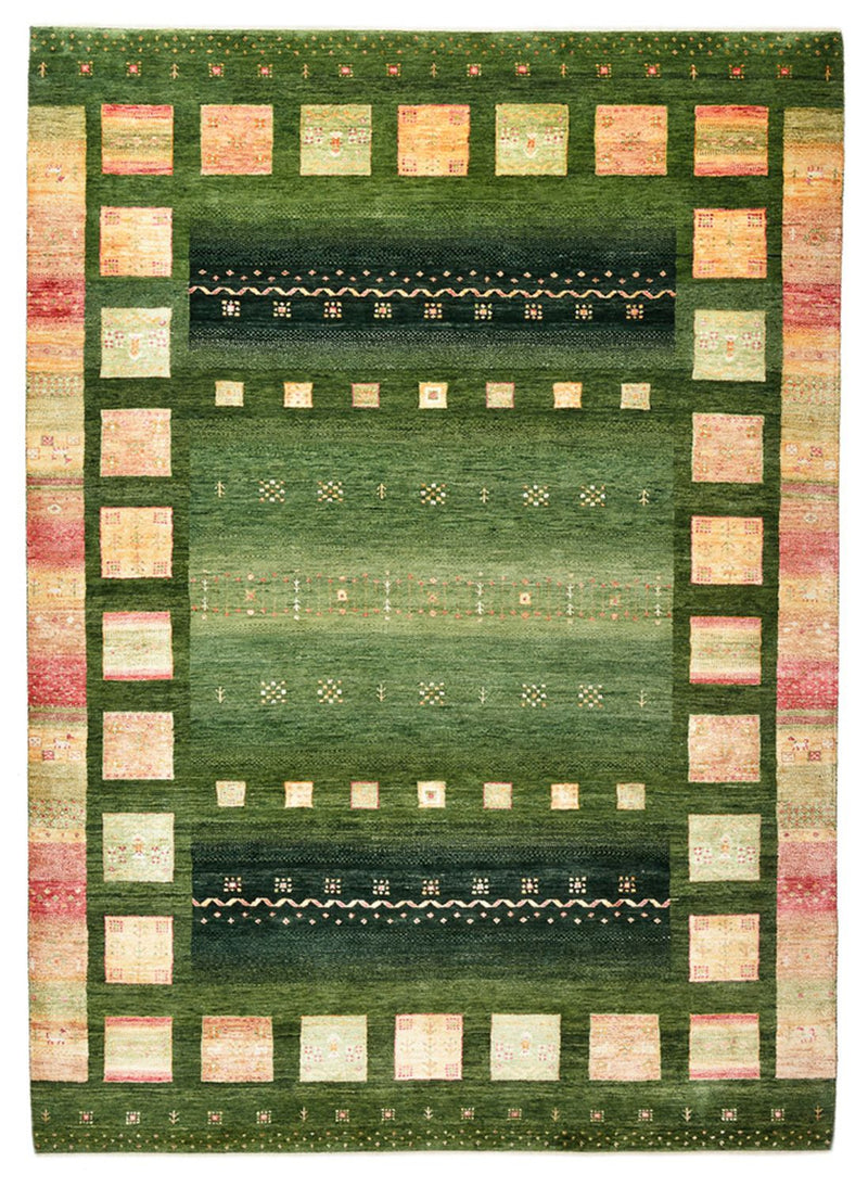 Gabbeh Teppich - Loribaft Indus - 178 x 245 cm - grün