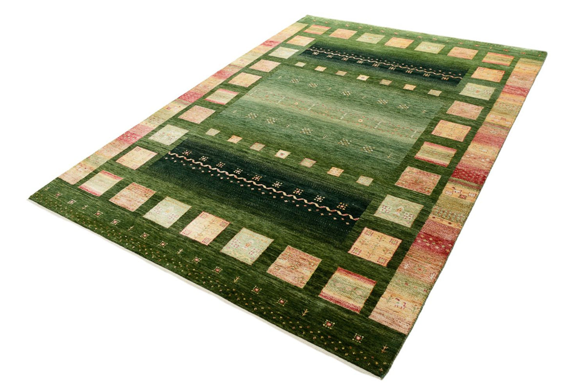 Gabbeh Teppich - Loribaft Indus - 178 x 245 cm - grün