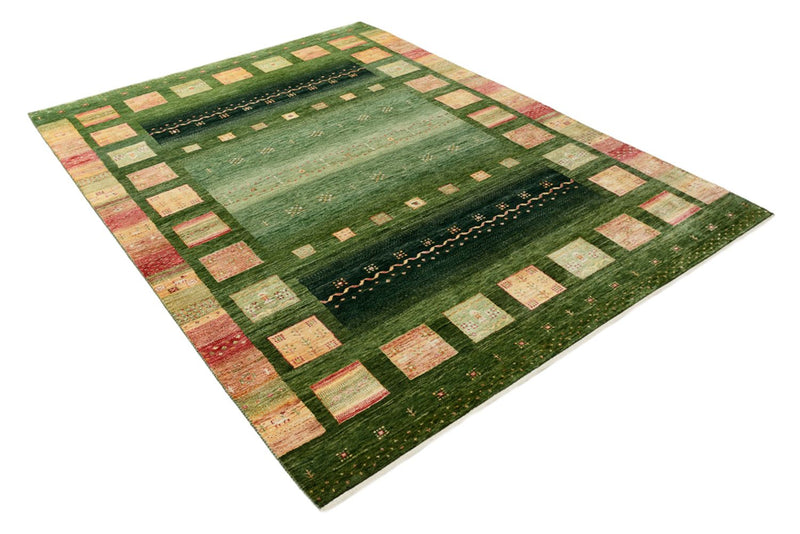Gabbeh Teppich - Loribaft Indus - 178 x 245 cm - grün