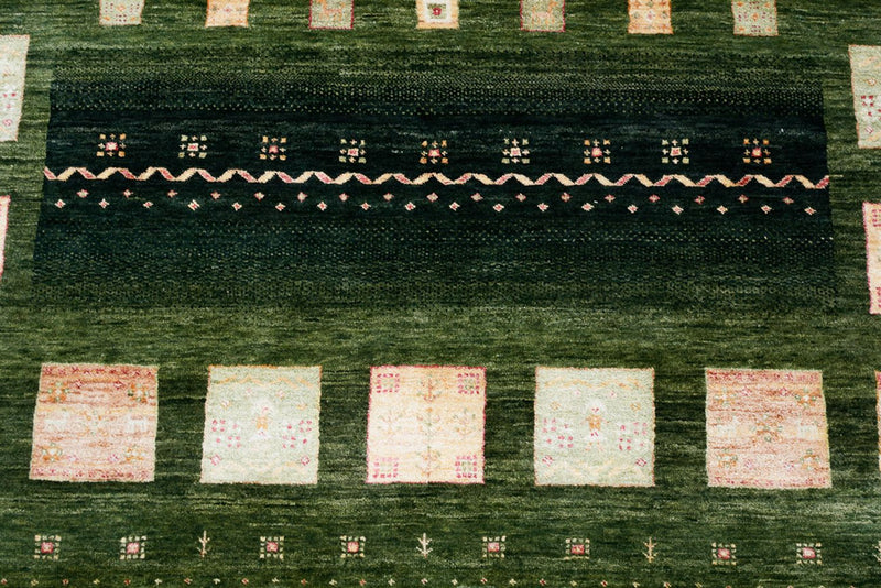 Gabbeh Teppich - Loribaft Indus - 178 x 245 cm - grün