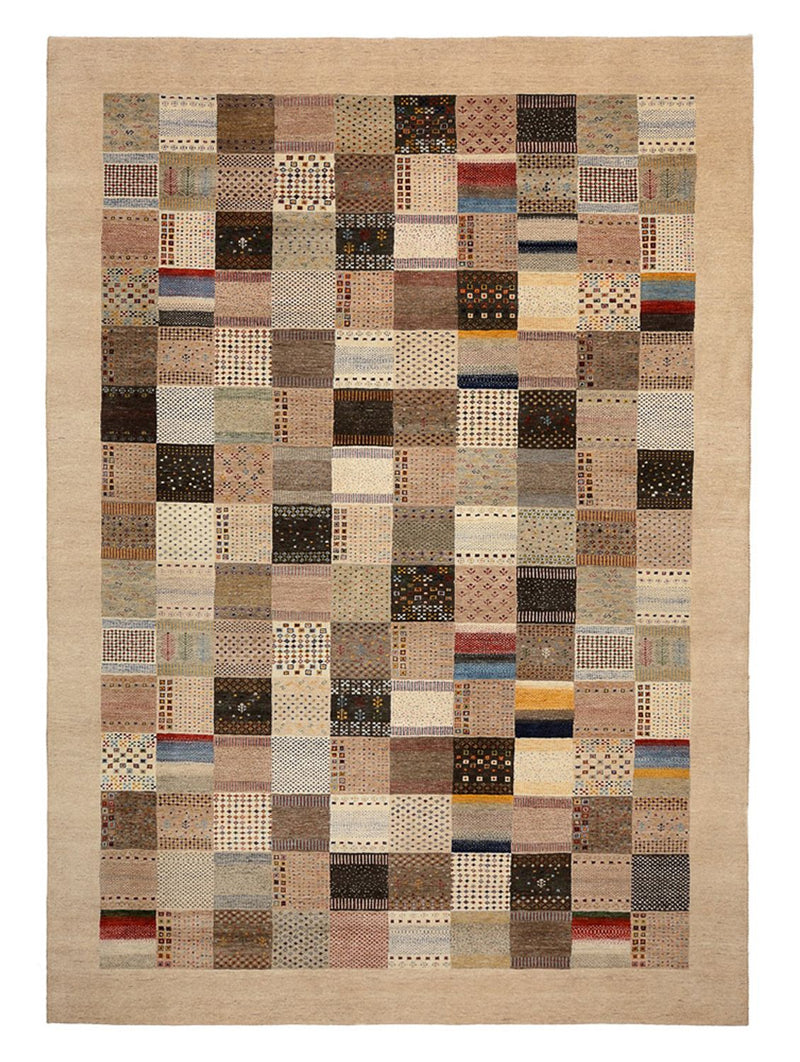 Gabbeh Teppich - Loribaft Indus - 248 x 348 cm - dunkelbeige