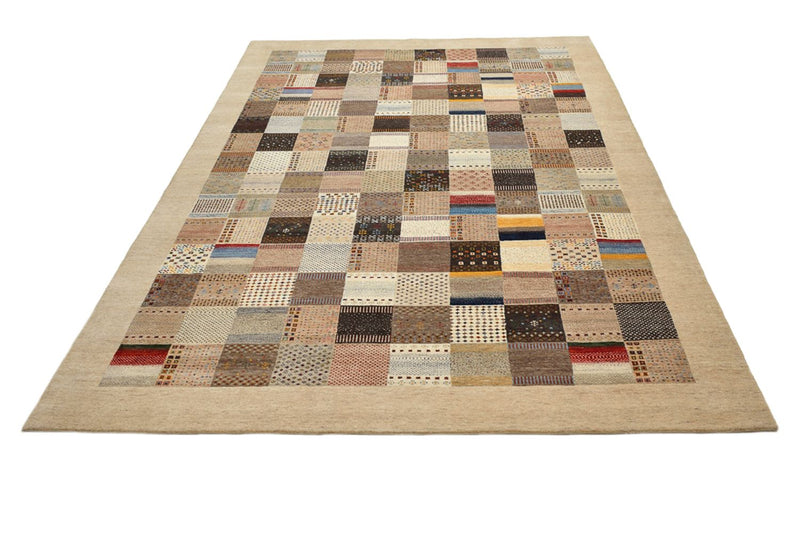 Gabbeh Teppich - Loribaft Indus - 248 x 348 cm - dunkelbeige