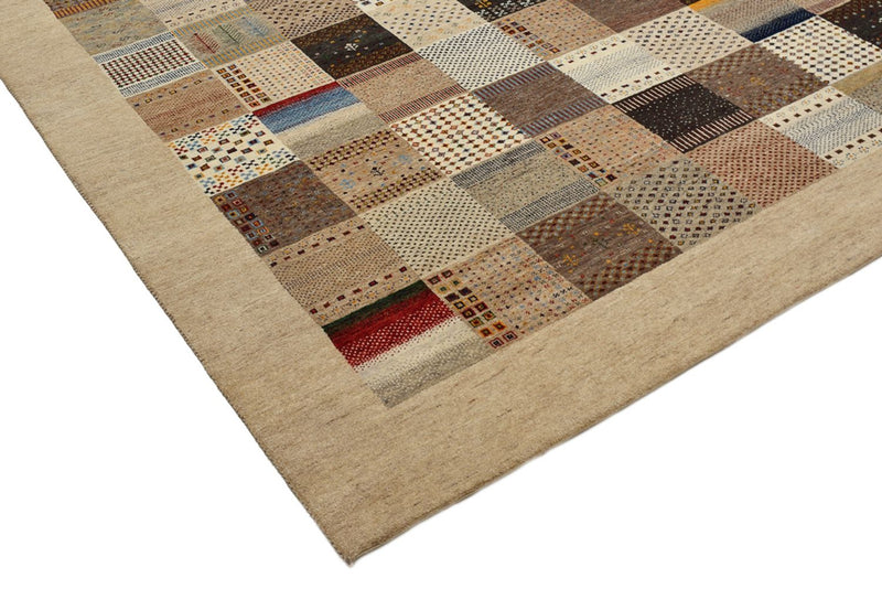 Gabbeh Teppich - Loribaft Indus - 248 x 348 cm - dunkelbeige