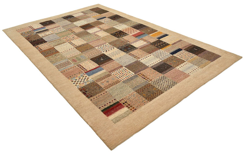 Gabbeh Teppich - Loribaft Indus - 200 x 308 cm - dunkelbeige