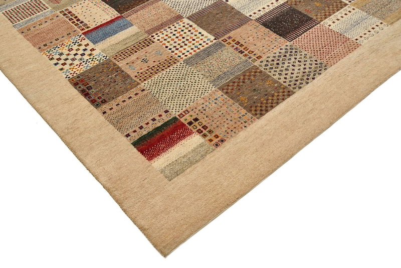 Gabbeh Teppich - Loribaft Indus - 200 x 308 cm - dunkelbeige