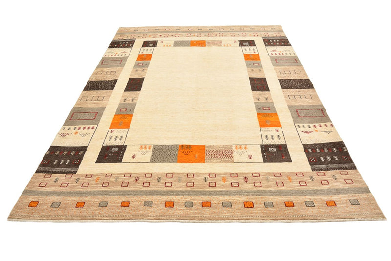 Gabbeh Teppich - Loribaft Indus - 203 x 281 cm - hellbeige