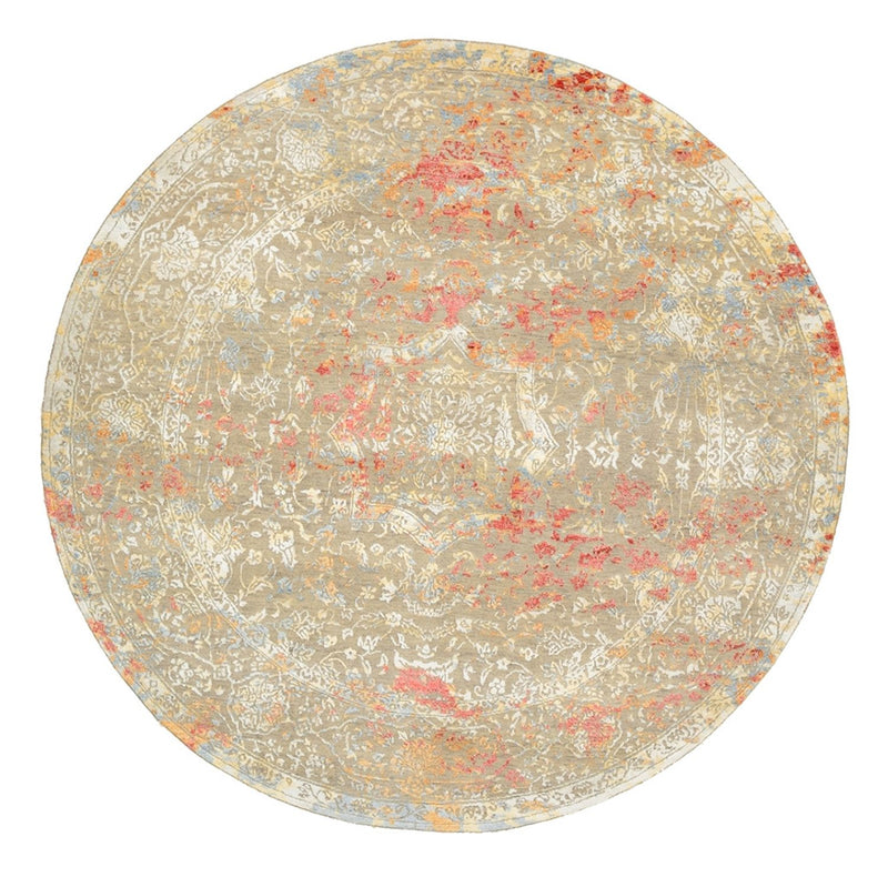 Designer Teppich rund  - 202 x 204 cm - sand