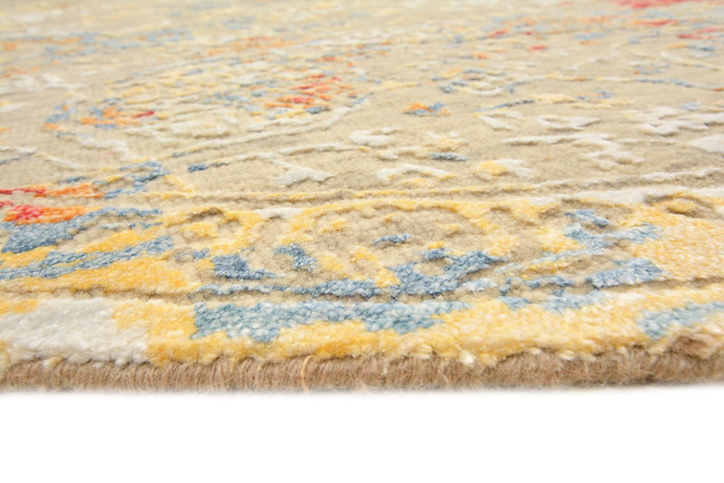 Designer Teppich rund  - 202 x 204 cm - sand