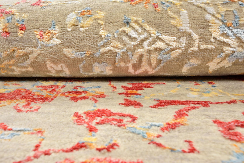 Designer Teppich rund  - 202 x 204 cm - sand
