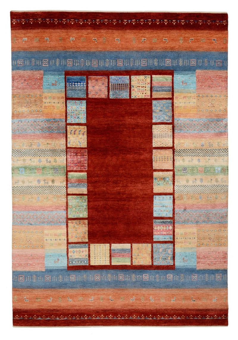 Gabbeh Teppich - Loribaft Indus - 203 x 299 cm - rot