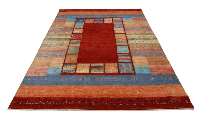 Gabbeh Teppich - Loribaft Indus - 203 x 299 cm - rot