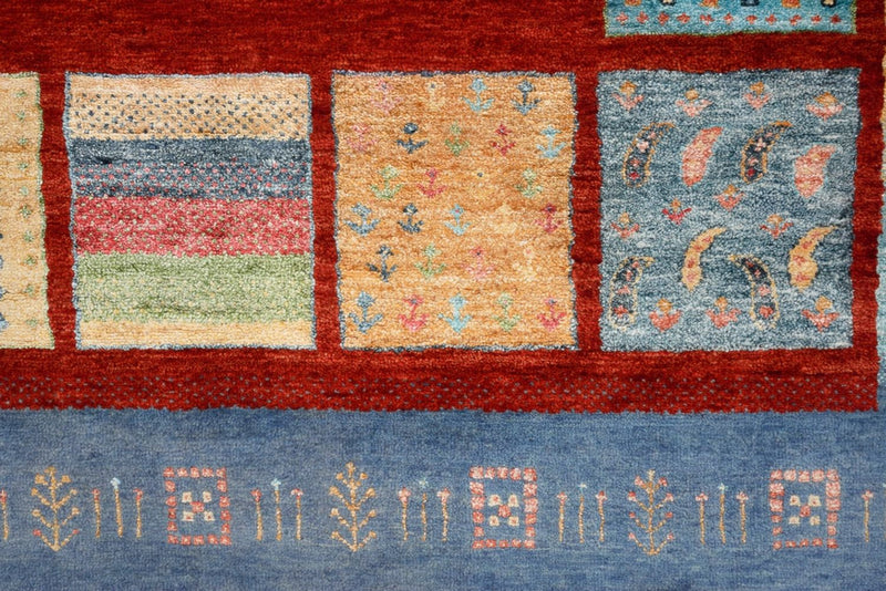 Gabbeh Teppich - Loribaft Indus - 203 x 299 cm - rot