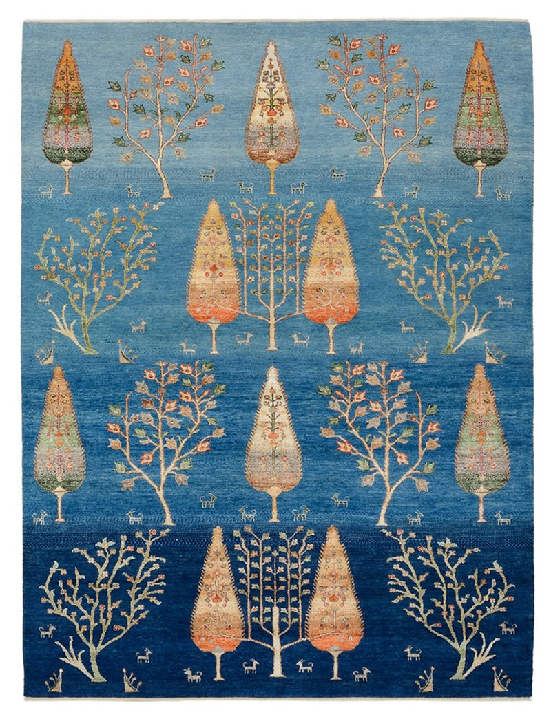Gabbeh Teppich - Loribaft Indus - 155 x 206 cm - blau
