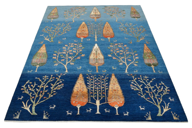 Gabbeh Teppich - Loribaft Indus - 155 x 206 cm - blau