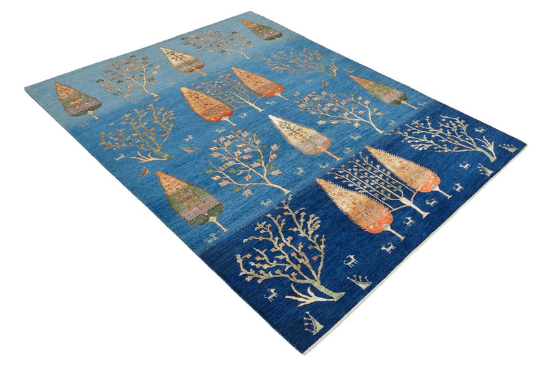 Gabbeh Teppich - Loribaft Indus - 155 x 206 cm - blau