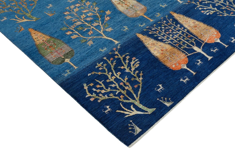 Gabbeh Teppich - Loribaft Indus - 155 x 206 cm - blau