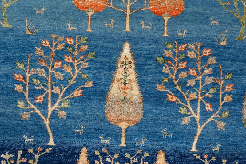 Gabbeh Teppich - Loribaft Indus - 155 x 206 cm - blau