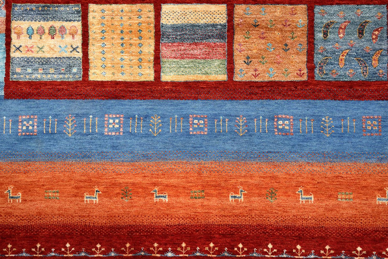 Gabbeh Teppich - Loribaft Indus - 206 x 249 cm - rot
