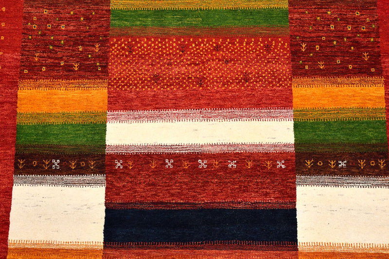 Gabbeh Teppich - Loribaft Indus - 203 x 259 cm - rot