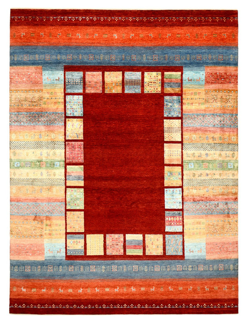 Gabbeh Teppich - Loribaft Indus - 250 x 336 cm - rot