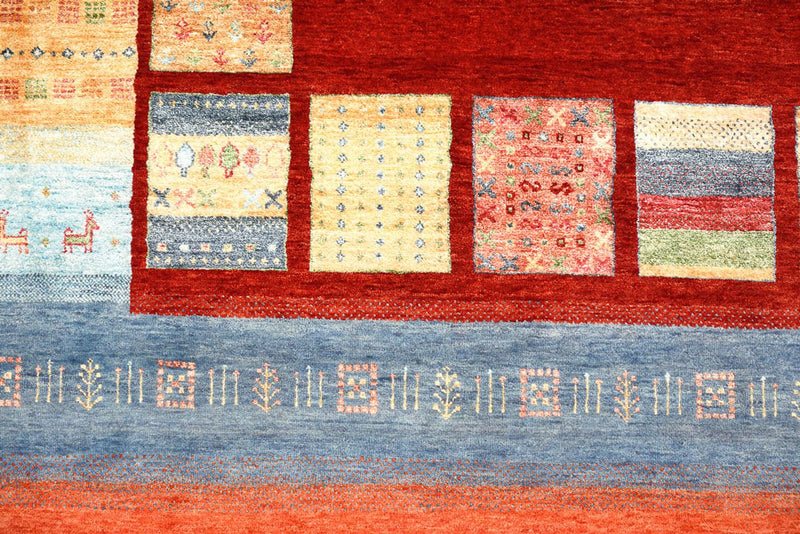 Gabbeh Teppich - Loribaft Indus - 250 x 336 cm - rot