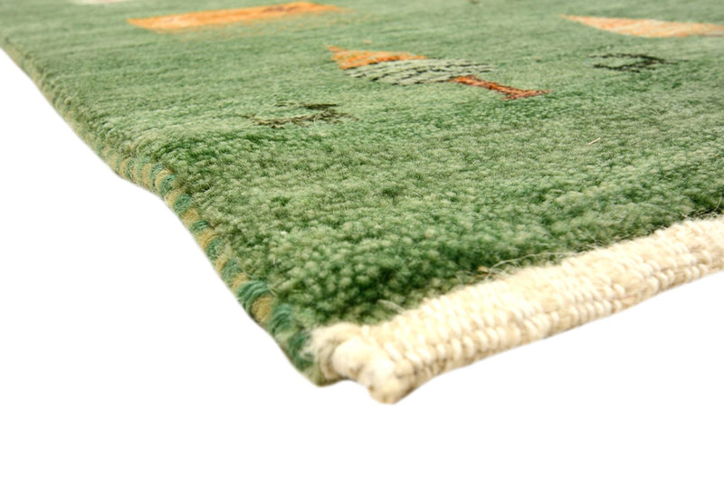 Gabbeh Teppich - Loribaft Indus - 206 x 246 cm - grün