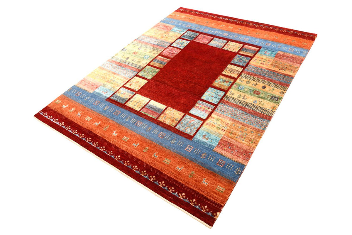 Gabbeh Teppich - Loribaft Indus - 153 x 199 cm - rot