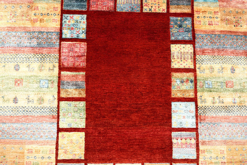 Gabbeh Teppich - Loribaft Indus - 153 x 199 cm - rot