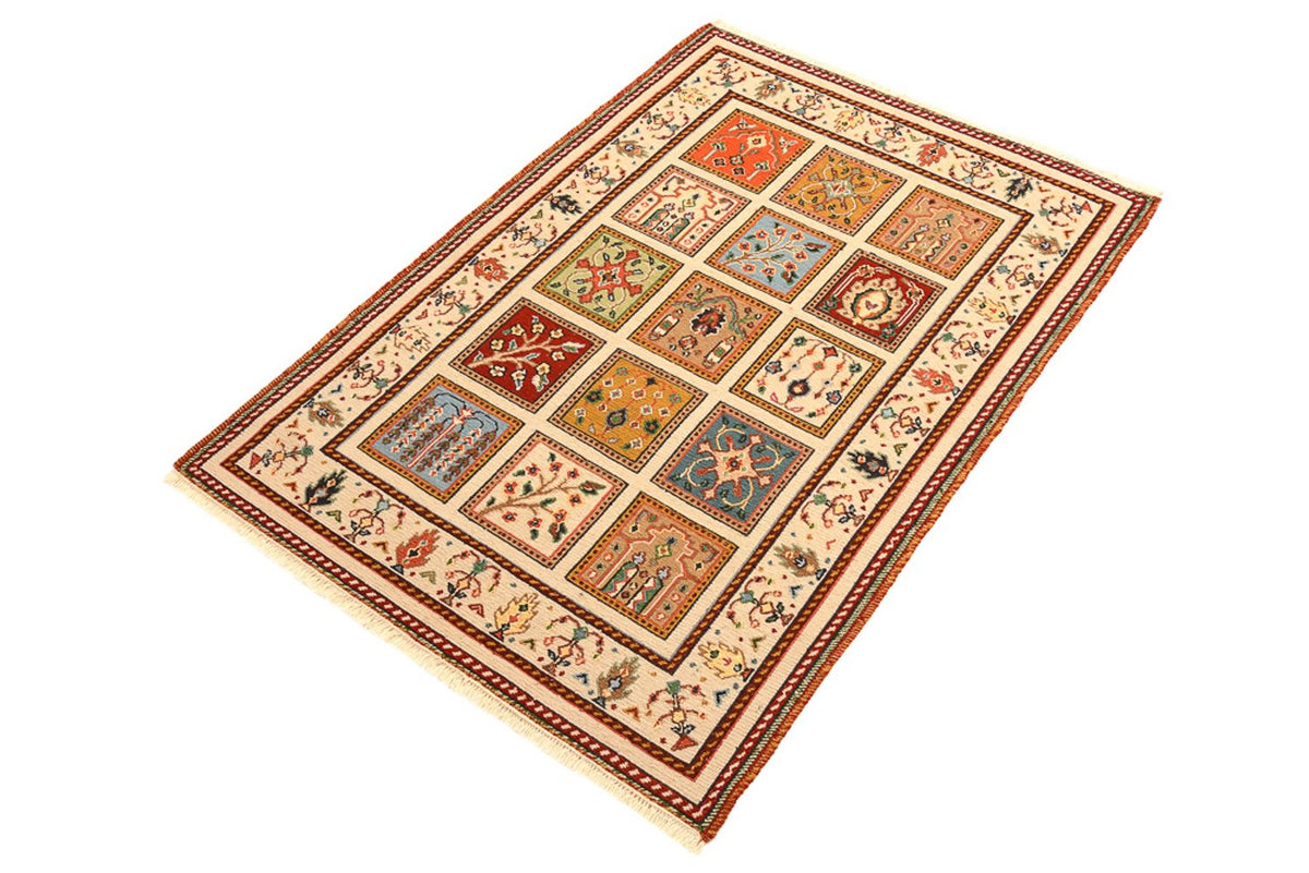 Orientteppich - 84 x 117 cm - creme