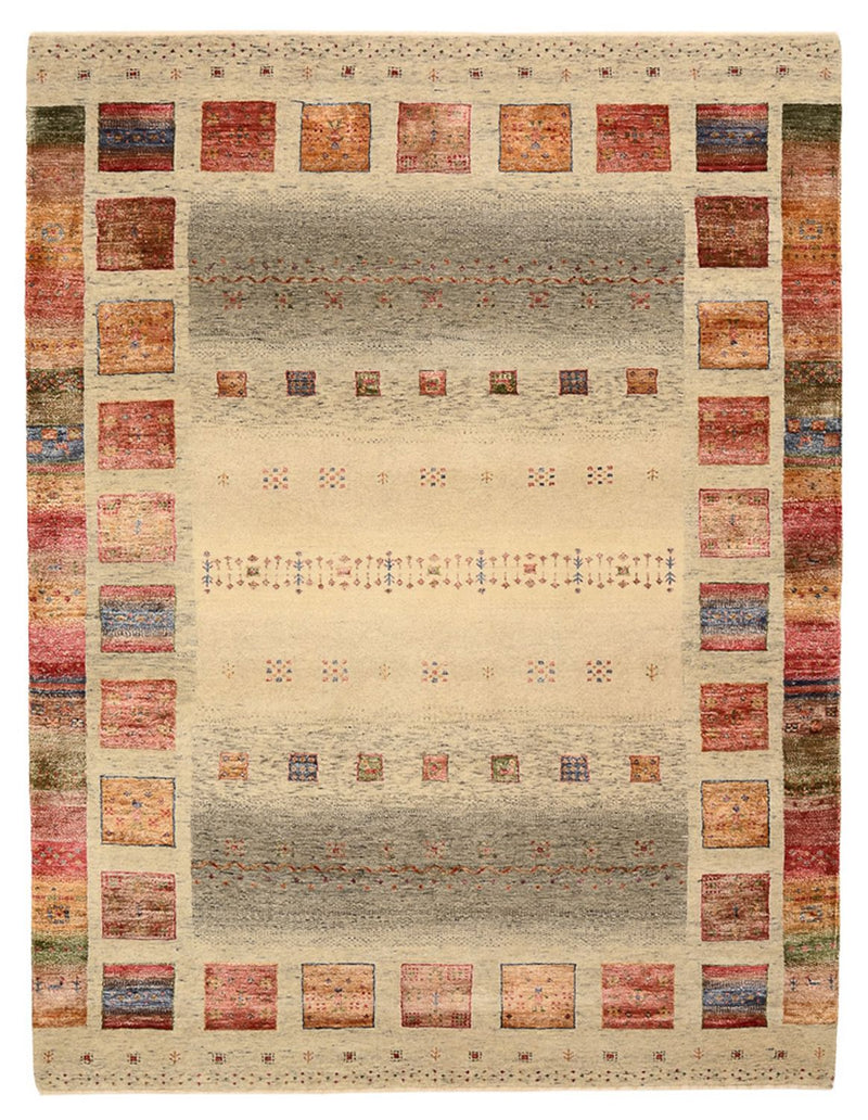 Gabbeh Teppich - Loribaft Indus - 158 x 207 cm - dunkelbeige
