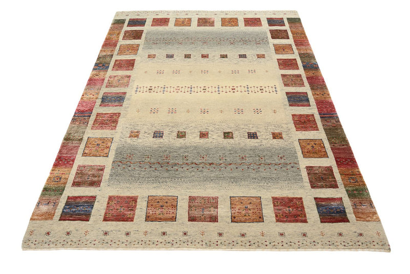 Gabbeh Teppich - Loribaft Indus - 158 x 207 cm - dunkelbeige