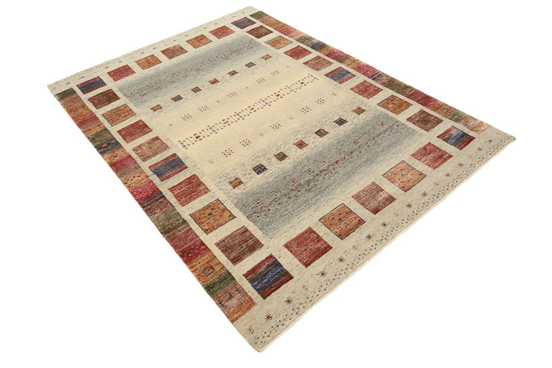 Gabbeh Teppich - Loribaft Indus - 158 x 207 cm - dunkelbeige