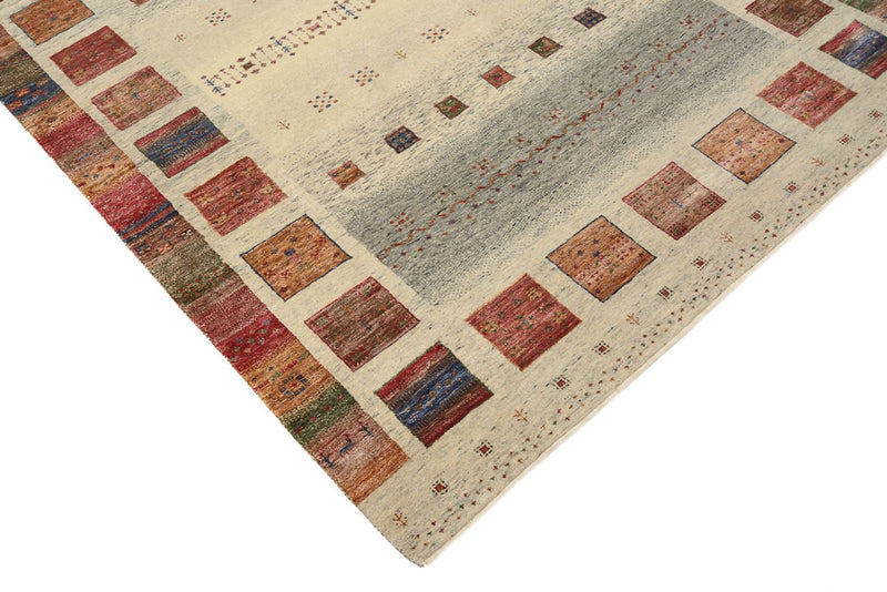 Gabbeh Teppich - Loribaft Indus - 158 x 207 cm - dunkelbeige