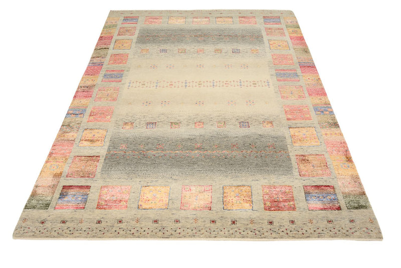 Gabbeh Teppich - Loribaft Indus - 158 x 207 cm - dunkelbeige