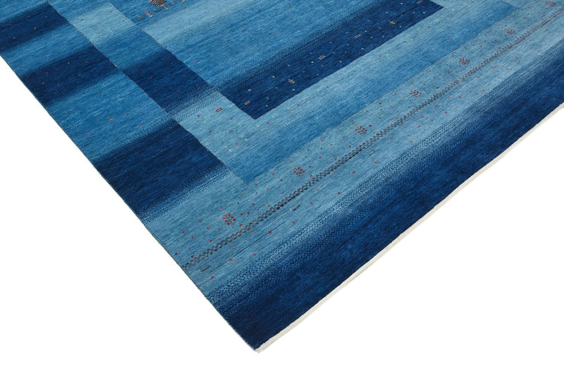 Gabbeh Teppich - Loribaft Indus - 204 x 304 cm - seeblau