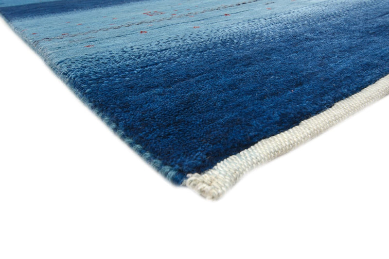 Gabbeh Teppich - Loribaft Indus - 204 x 304 cm - seeblau