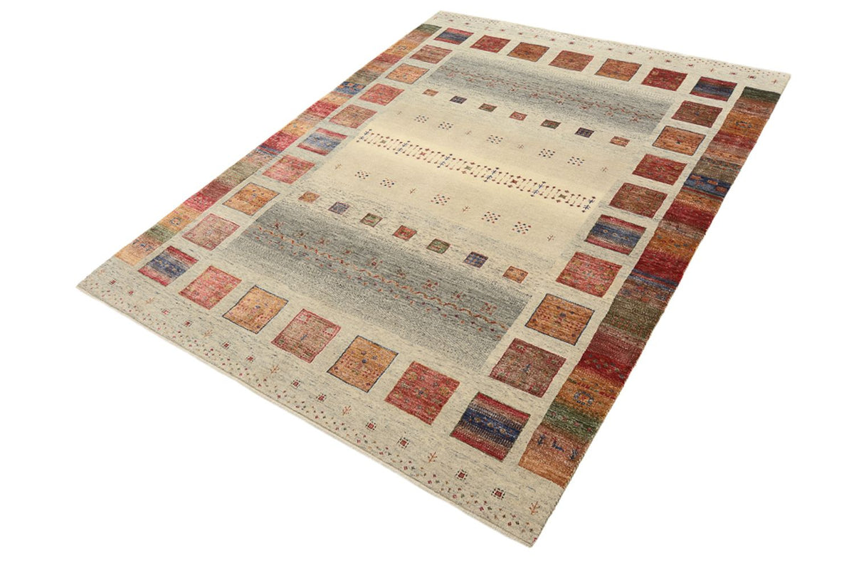 Gabbeh Teppich - Loribaft Indus - 154 x 204 cm - dunkelbeige