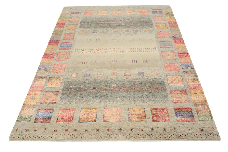 Gabbeh Teppich - Loribaft Indus - 154 x 204 cm - dunkelbeige