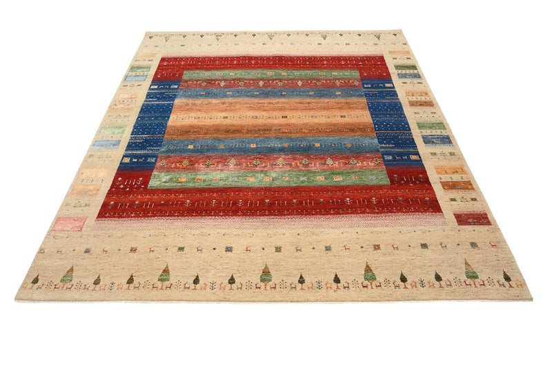 Gabbeh Teppich - Loribaft Indus - 205 x 236 cm - mehrfarbig