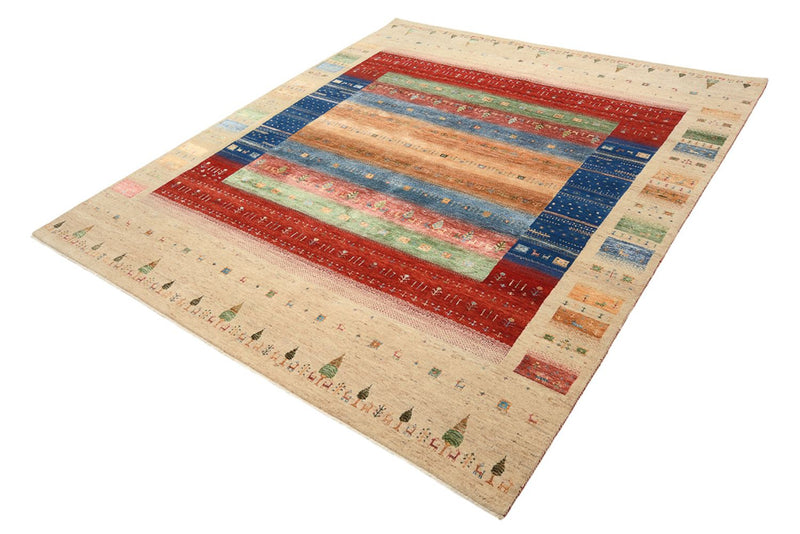 Gabbeh Teppich - Loribaft Indus - 205 x 236 cm - mehrfarbig